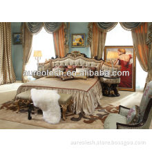 AK-7103 antique luxury classical style bedroom bed